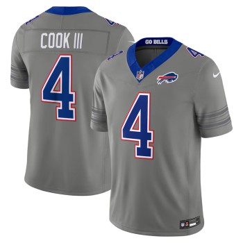 Youth Buffalo Bills #4 James Cook III Nike Gray Nickel City Vapor F.U.S.E. Limited Jersey