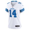 Women's Detroit Lions #14 Amon-Ra St. Brown White White Game Jersey