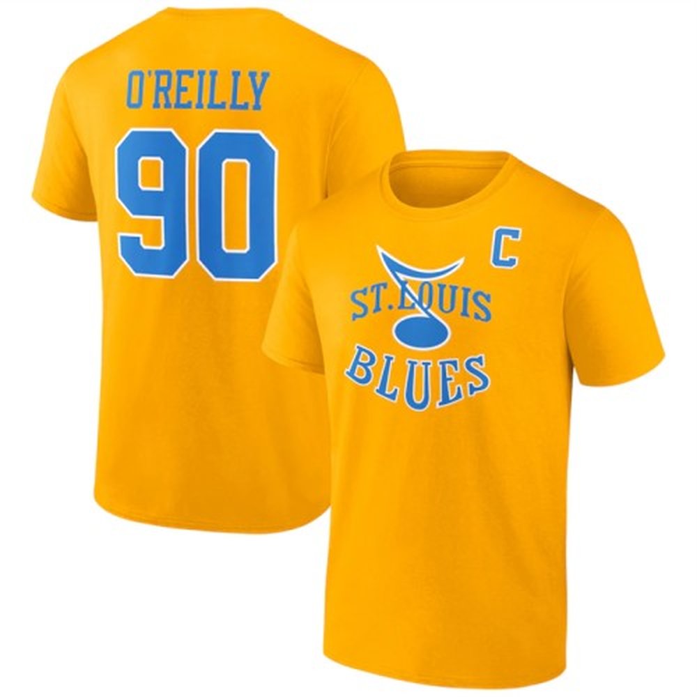 Men's St. Louis Blues Custom Yellow T-Shirt