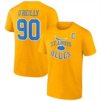 Men's St. Louis Blues Custom Yellow T-Shirt Men's St. Louis Blues Custom Yellow T-Shirt