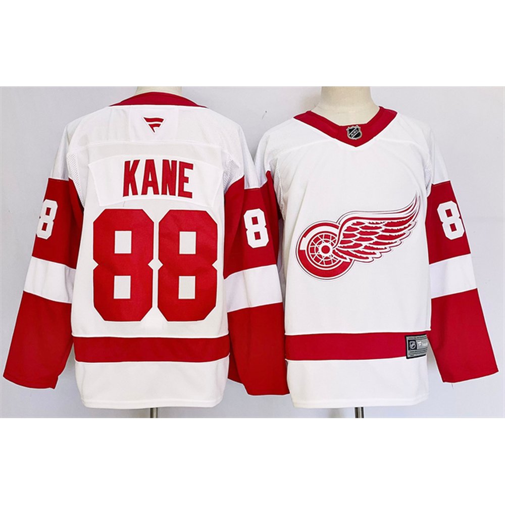 Youth Detroit Red Wings #88 Patrick Kane White 2024-25 Stitched Jersey