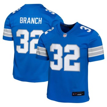 Youth Detroit Lions Brian Branch Blue Team Player Game Jersey Youth Detroit Lions Brian Branch Blue Team Player Game Jersey