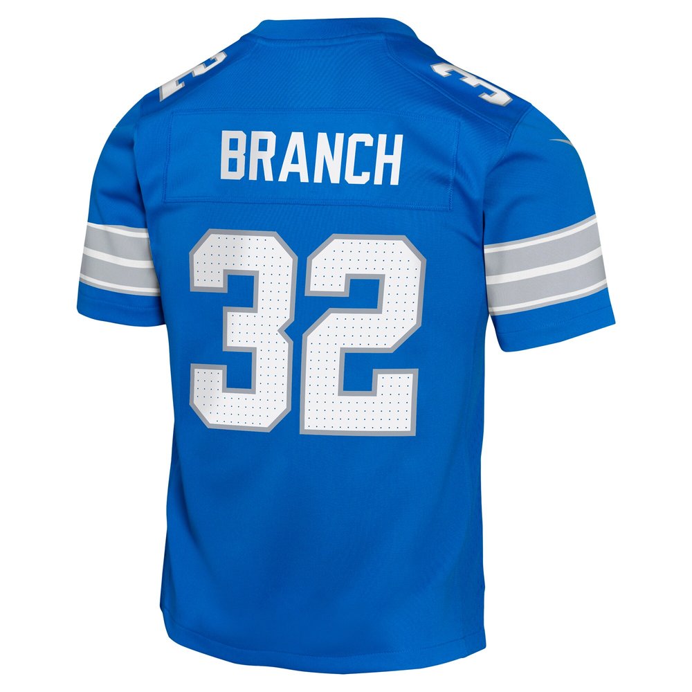 Youth Detroit Lions Brian Branch Blue Team Player Game Jersey