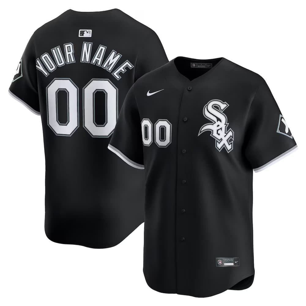 Youth Chicago White Sox Nike Black Alternate Limited Custom Jersey