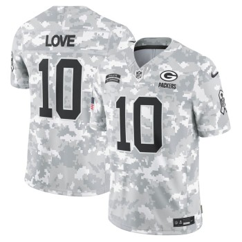 Men's Green Bay Packers #10 Jordan Love Arctic Camo 2024 Salute to Service Limited Jersey Men's Green Bay Packers #10 Jordan Love Arctic Camo 2024 Salute to Service Limited Jersey
