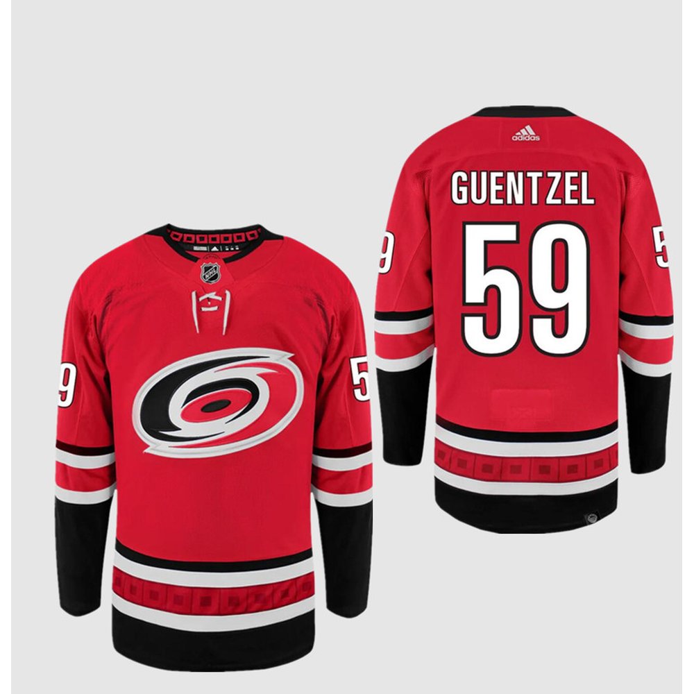 Men's Carolina Hurricanes #59 Jake Guentzel Red Stitched Premium Jersey Men's Carolina Hurricanes #59 Jake Guentzel Red Stitched Premium Jersey