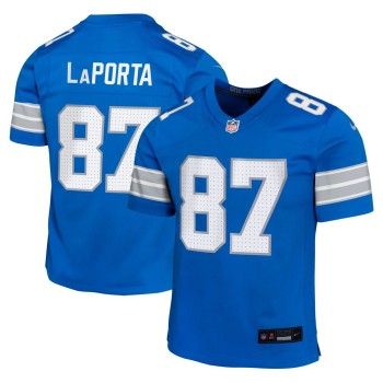 Youth Detroit Lions #87 Sam LaPorta Blue Team Player Game Jersey Youth Detroit Lions #87 Sam LaPorta Blue Team Player Game Jersey