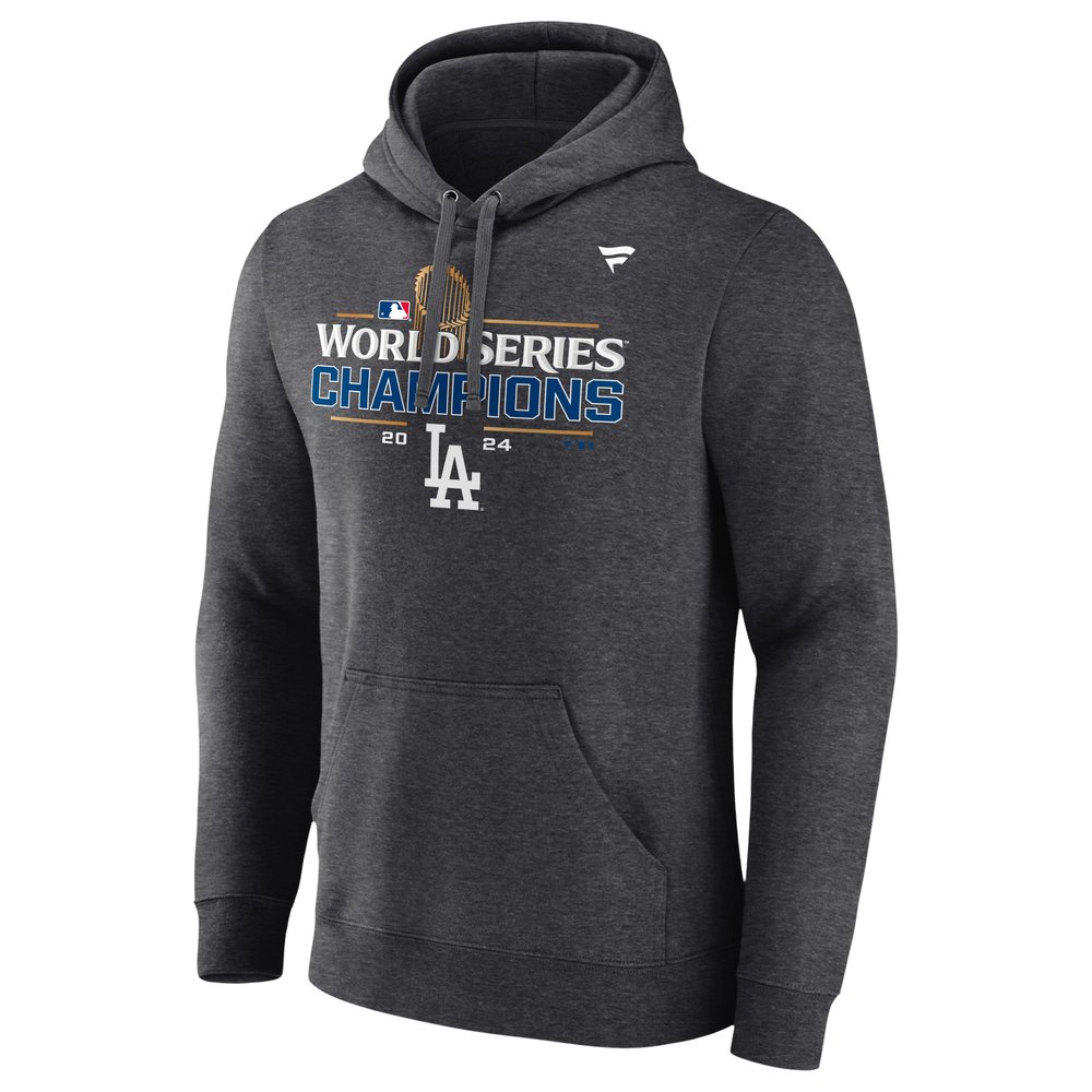 Men's Los Angeles Dodgers Charcoal 2024 World Series Champions Hoodie