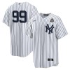 Men's New York Yankees #99 Aaron Judge White 2024 World Series Home Replica Player Jersey