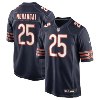 Men's Chicago Bears #25 Kyle Monangai Navy Game Jersey