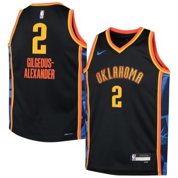 Youth Oklahoma City Thunder Shai Gilgeous-Alexander Black 2024/25 Swingman Player Jersey - City Edition Youth Oklahoma City Thunder Shai Gilgeous-Alexander Black 2024/25 Swingman Player Jersey - City Edition