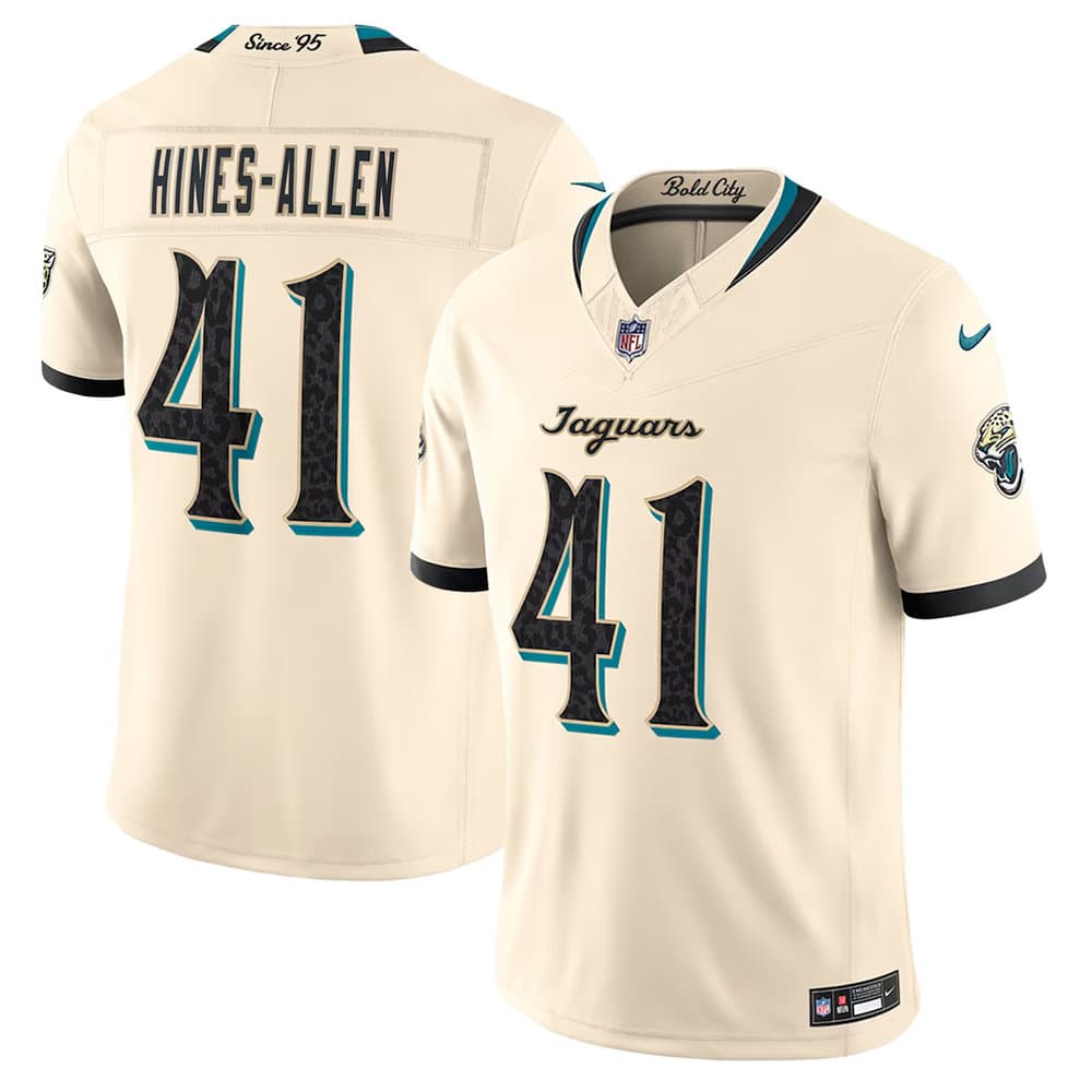 Youth Jacksonville Jaguars #41 Josh Hines-Allen Cream 2026 Rivalries Collection Vapor F.U.S.E. Limited Jersey