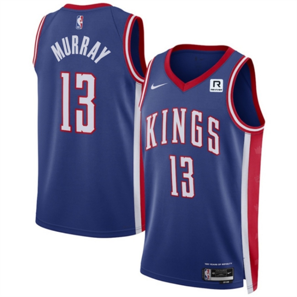 Men's Sacramento Kings #13 Keegan Murray Blue 2024/25 City Edition Stitched Basketball Jersey