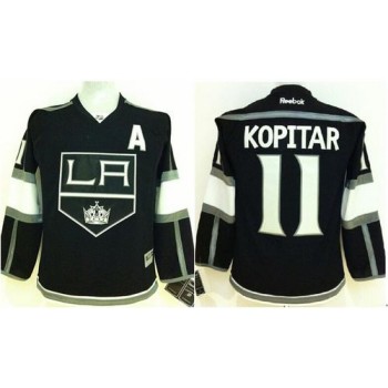 Kings #11 Anze Kopitar Black Home Stitched Youth NHL Jersey Kings #11 Anze Kopitar Black Home Stitched Youth NHL Jersey
