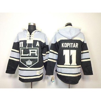 Kings #11 Anze Kopitar Black Sawyer Hooded Sweatshirt Stitched NHL Jersey Kings #11 Anze Kopitar Black Sawyer Hooded Sweatshirt Stitched NHL Jersey