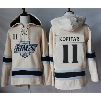 Kings #11 Anze Kopitar Cream Sawyer Hooded Sweatshirt Stitched NHL Jersey Kings #11 Anze Kopitar Cream Sawyer Hooded Sweatshirt Stitched NHL Jersey