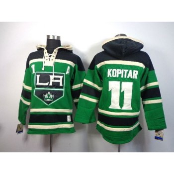 Kings #11 Anze Kopitar Green St. Patrick's Day McNary Lace Hoodie Stitched NHL Jersey Kings #11 Anze Kopitar Green St. Patrick's Day McNary Lace Hoodie Stitched NHL Jersey