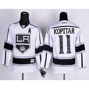 Kings #11 Anze Kopitar White Road Stitched Youth NHL Jersey Kings #11 Anze Kopitar White Road Stitched Youth NHL Jersey