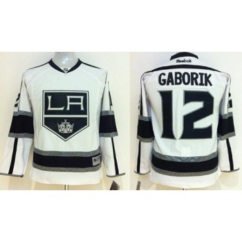 Kings #12 Marian Gaborik White Road Stitched Youth NHL Jersey Kings #12 Marian Gaborik White Road Stitched Youth NHL Jersey