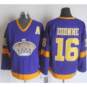 Kings #16 Marcel Dionne Purple/Yellow CCM Throwback Stitched NHL Jersey Kings #16 Marcel Dionne Purple/Yellow CCM Throwback Stitched NHL Jersey