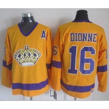 Kings #16 Marcel Dionne Yellow CCM Throwback Stitched NHL Jersey Kings #16 Marcel Dionne Yellow CCM Throwback Stitched NHL Jersey