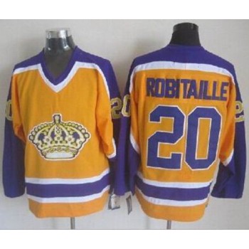 Kings #20 Luc Robitaille Yellow CCM Throwback Stitched NHL Jersey Kings #20 Luc Robitaille Yellow CCM Throwback Stitched NHL Jersey