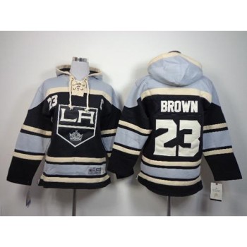 Kings #23 Dustin Brown Black Sawyer Hooded Sweatshirt Stitched Youth NHL Jersey Kings #23 Dustin Brown Black Sawyer Hooded Sweatshirt Stitched Youth NHL Jersey