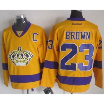 Kings #23 Dustin Brown Gold Alternate Stitched NHL Jersey Kings #23 Dustin Brown Gold Alternate Stitched NHL Jersey
