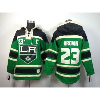 Kings #23 Dustin Brown Green St. Patrick's Day McNary Lace Hoodie Stitched NHL Jersey Kings #23 Dustin Brown Green St. Patrick's Day McNary Lace Hoodie Stitched NHL Jersey