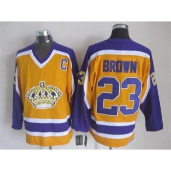 Kings #23 Dustin Brown Yellow CCM Stitched NHL Jersey Kings #23 Dustin Brown Yellow CCM Stitched NHL Jersey