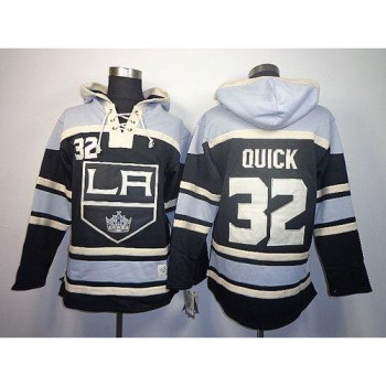 Kings #32 Jonathan Quick Black Sawyer Hooded Sweatshirt Stitched NHL Jersey Kings #32 Jonathan Quick Black Sawyer Hooded Sweatshirt Stitched NHL Jersey