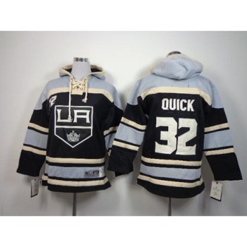 Kings #32 Jonathan Quick Black Sawyer Hooded Sweatshirt Stitched Youth NHL Jersey Kings #32 Jonathan Quick Black Sawyer Hooded Sweatshirt Stitched Youth NHL Jersey