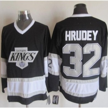 Kings #32 Kelly Hrudey Black CCM Throwback Stitched NHL Jersey Kings #32 Kelly Hrudey Black CCM Throwback Stitched NHL Jersey