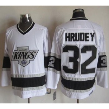 Kings #32 Kelly Hrudey White CCM Throwback Stitched NHL Jersey Kings #32 Kelly Hrudey White CCM Throwback Stitched NHL Jersey