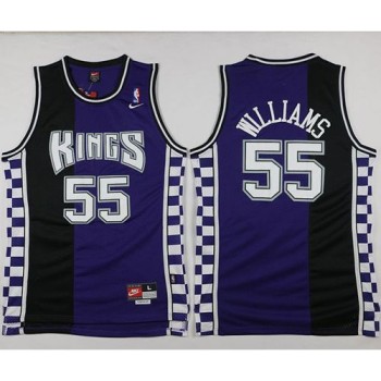 Kings #55 Jason Williams Purple/Black Throwback Stitched NBA Jersey Kings #55 Jason Williams Purple/Black Throwback Stitched NBA Jersey