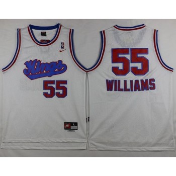 Kings #55 Jason Williams White New Throwback Stitched NBA Jersey Kings #55 Jason Williams White New Throwback Stitched NBA Jersey