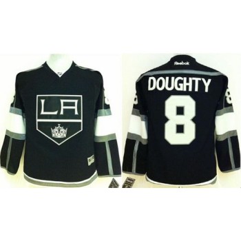 Kings #8 Drew Doughty Black Home Stitched Youth NHL Jersey Kings #8 Drew Doughty Black Home Stitched Youth NHL Jersey