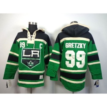 Kings #99 Wayne Gretzky Green St. Patrick's Day McNary Lace Hoodie Stitched NHL Jersey Kings #99 Wayne Gretzky Green St. Patrick's Day McNary Lace Hoodie Stitched NHL Jersey