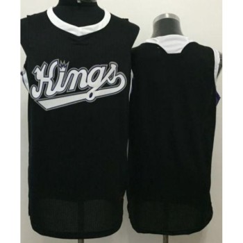 Kings Blank Black Revolution 30 Stitched NBA Jersey