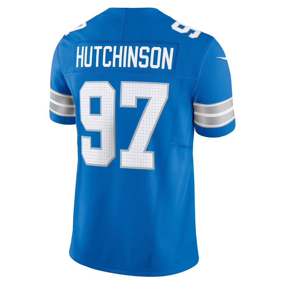 Men's Detroit Lions #97 Aidan Hutchinson Blue Vapor F.U.S.E. Limited Jersey Men's Detroit Lions #97 Aidan Hutchinson Blue Vapor F.U.S.E. Limited Jersey