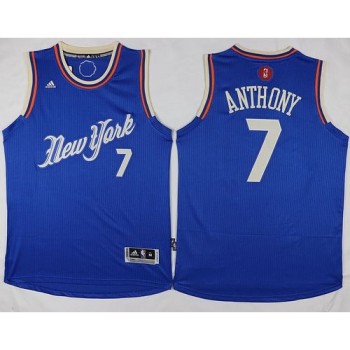 Knicks #7 Carmelo Anthony Blue 2015-2016 Christmas Day Stitched NBA Jersey Knicks #7 Carmelo Anthony Blue 2015-2016 Christmas Day Stitched NBA Jersey