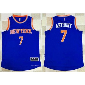 Knicks #7 Carmelo Anthony Blue Revolution 30 Stitched NBA Jersey Knicks #7 Carmelo Anthony Blue Revolution 30 Stitched NBA Jersey