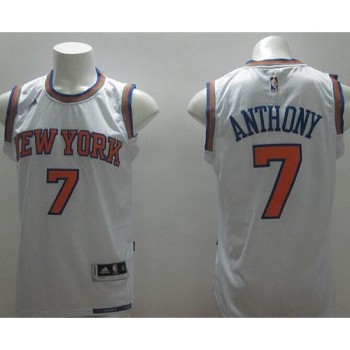 Knicks #7 Carmelo Anthony White Stitched NBA Jersey Knicks #7 Carmelo Anthony White Stitched NBA Jersey