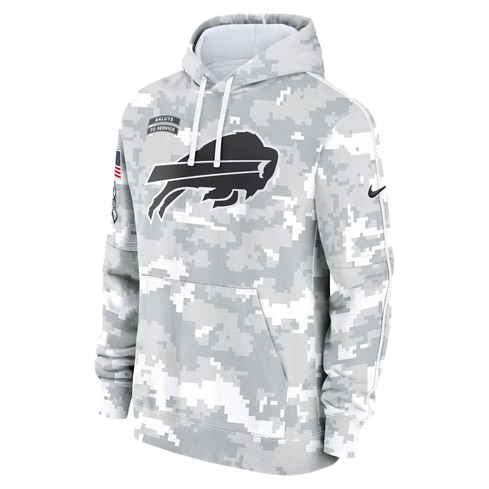 Men's Buffalo Bills Arctic Camo 2024 Salute To Service Big & Tall Club Fleece Pullover Hoodie