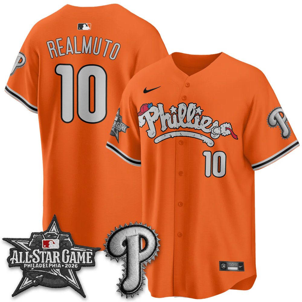 Men's Philadelphia Phillies #10 REALMUTO Orange 2026 MLB All-Star Jersey
