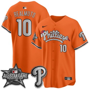 Men's Philadelphia Phillies #10 REALMUTO Orange 2026 MLB All-Star Jersey