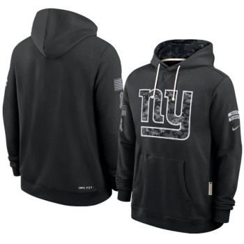 Men's New York Giants Nike Black 2026 Salute to Service Sideline Dri-FIT Pullover Hoodie