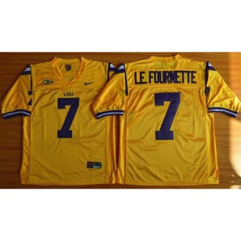 LSU Tigers #7 Leonard Fournette Gold Stitched NCAA Jersey LSU Tigers #7 Leonard Fournette Gold Stitched NCAA Jersey