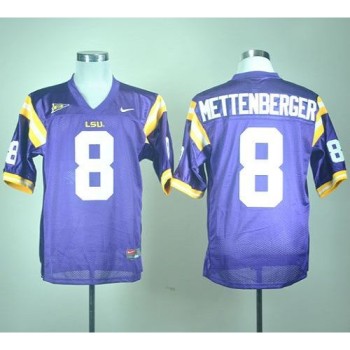 LSU Tigers #8 Zach Mettenberger Purple Stitched NCAA Jersey LSU Tigers #8 Zach Mettenberger Purple Stitched NCAA Jersey