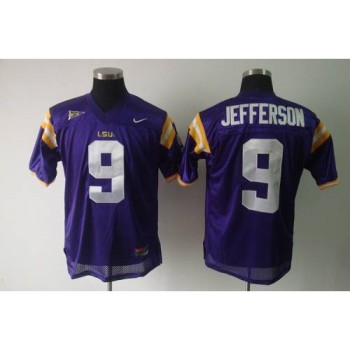 LSU Tigers #9 Jordan Jefferson Purple Stitched NCAA Jersey LSU Tigers #9 Jordan Jefferson Purple Stitched NCAA Jersey